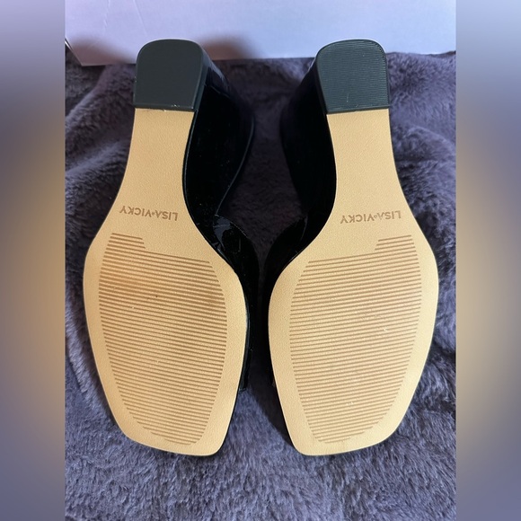 NIB Lisa Vicky Adore-V Black Wedge Sandals Size W8 - Picture 5 of 8